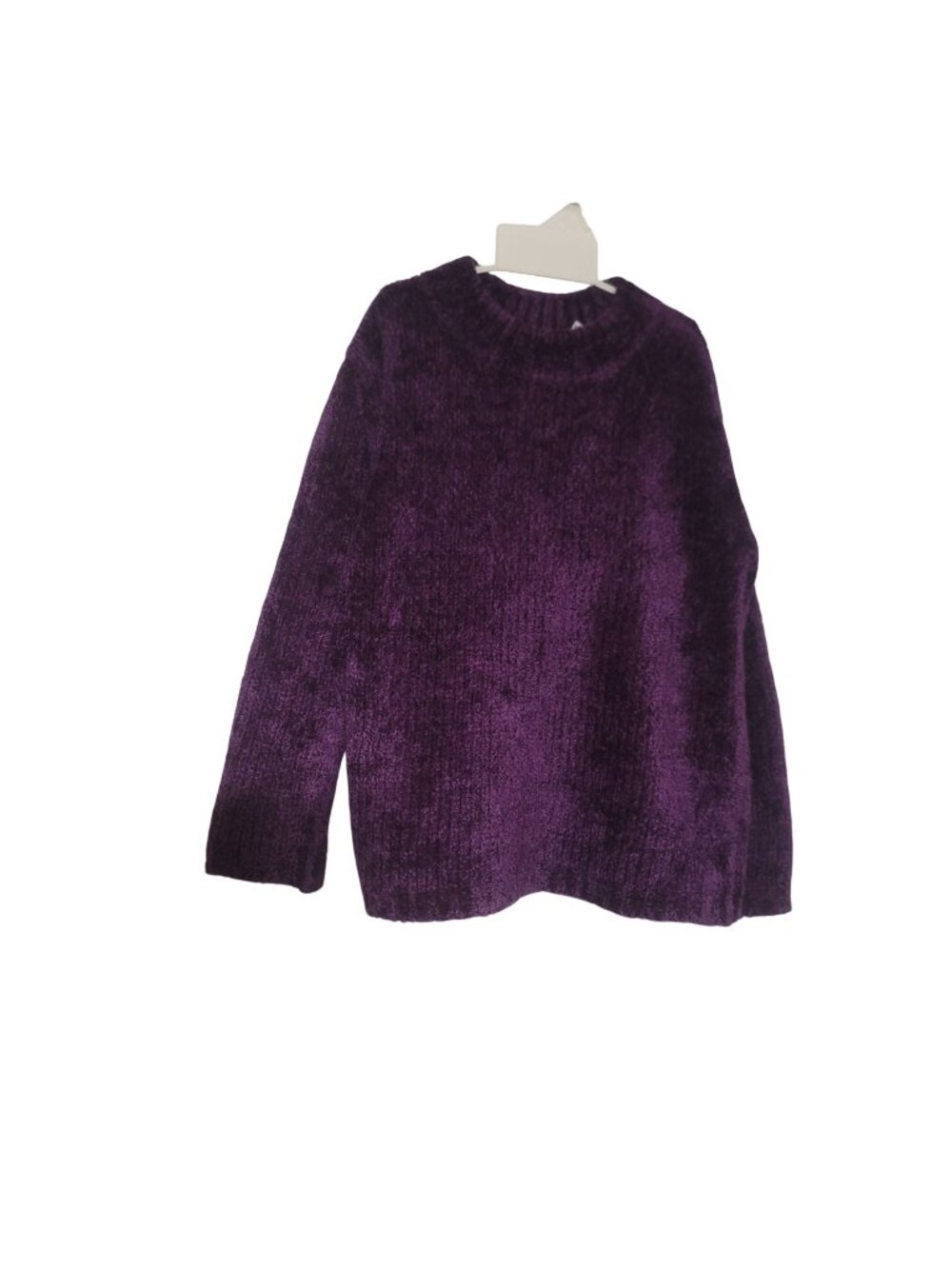 Girls Purple Chenille Sweater L 6X Acrylic Cozy Winter Wear By Concept Clothing